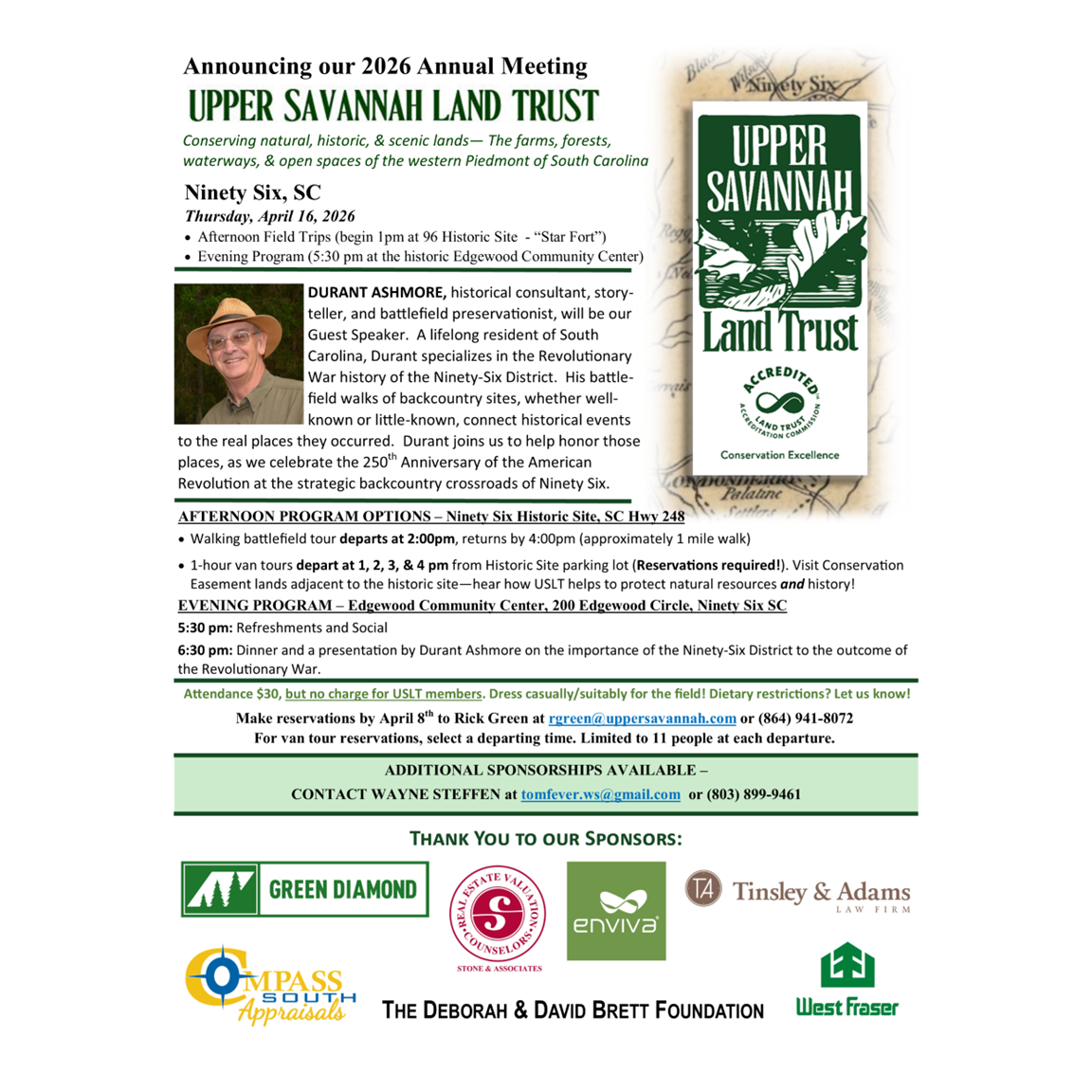 2026 USLT Annual Meeting: Celebrate the Sacred Ground of the American Revolution!